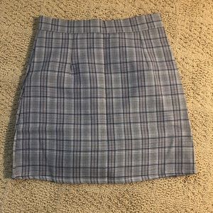 A-line plaid skirt